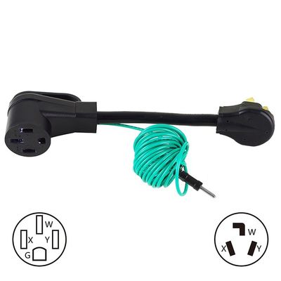 1FT Nema 10-30P αρσενικό σε 14-50R θηλυκό καλώδιο προσαρμοστή στεγνωτήρα 50 Amp STW 10-AWG πρίζας πρίζας με καλώδιο γείωσης μπλε