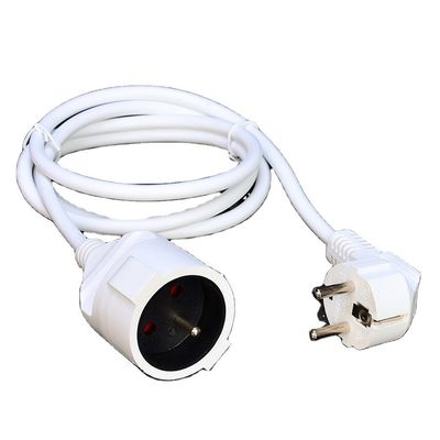 Λευκό αδιάβροχο 3 άκρο H05VV-F/H05RR-F/H05RN-F 3x1.5MM2 Καλώδιο επέκτασης VDE Εγκρίθηκε τέλειο για καταναλωτικά ηλεκτρονικά