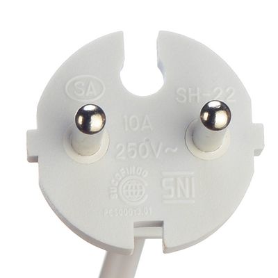 Πιο υψηλή βαθμολογία SNI Standard 10A 2 Pin Prong H05vvh2 f 2x0.75mm2 καλώδιο τροφοδοσίας εναλλασσόμενου ρεύματος για τις οικιακές συσκευές κουζίνας