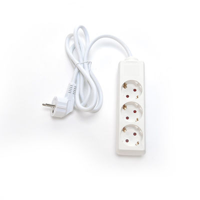 Λευκός 220V Euro Power Strip Προστατευτής υπερβολικής τάσης για επανασχεδίαση λογισμικού 3 πηγές 6ft καλώδιο ρεύματος και προσαρμοσμένη υποστήριξη