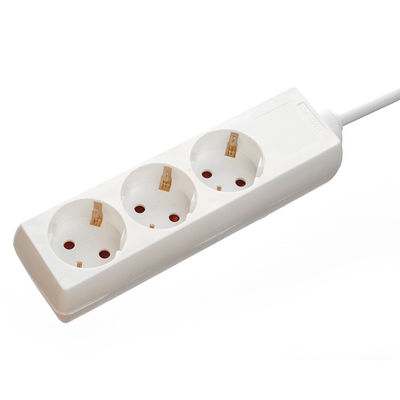 Λευκός 220V Euro Power Strip Προστατευτής υπερβολικής τάσης για επανασχεδίαση λογισμικού 3 πηγές 6ft καλώδιο ρεύματος και προσαρμοσμένη υποστήριξη