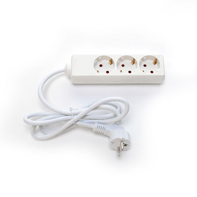 Λευκός 220V Euro Power Strip Προστατευτής υπερβολικής τάσης για επανασχεδίαση λογισμικού 3 πηγές 6ft καλώδιο ρεύματος και προσαρμοσμένη υποστήριξη
