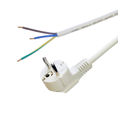 Euro Standard VDE Power Cord Cee7/7 Plug with Terminal Stripped Ended 16A/250V H05vv-f Φεγγαρό καλώδιο PVC Εμπορικό