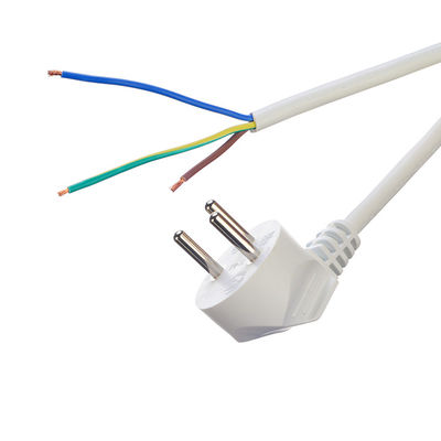 Euro Standard VDE Power Cord Cee7/7 Plug with Terminal Stripped Ended 16A/250V H05vv-f Φεγγαρό καλώδιο PVC Εμπορικό