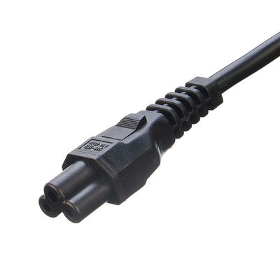 Εμπορικός 3 Pin 16A Plug C5 Clover Connector Μαύρο Ιταλία Στερεό Cord Διεύρυνσης Leads IMQ Power Cord H05vv-f 3g 0.75mm2