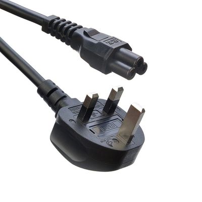 Δίκτυο SDK Βρετανία BS Standard C5 C19 Connector 3 Pin Line Lead Strip Wire Power Cord 3 Prong Ac Cord Supply IEC Cable Μαύρο