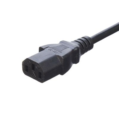 Δίκτυο SDK Βρετανία BS Standard C5 C19 Connector 3 Pin Line Lead Strip Wire Power Cord 3 Prong Ac Cord Supply IEC Cable Μαύρο