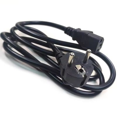 ΒΔΕ Πιστοποιημένο EU Standard Cee7/7 Euro Power Cord 1.5mm με C13 Κατάλληλο για ανθεκτικό υπολογιστή