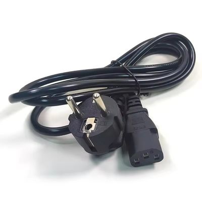 ΒΔΕ Πιστοποιημένο EU Standard Cee7/7 Euro Power Cord 1.5mm με C13 Κατάλληλο για ανθεκτικό υπολογιστή