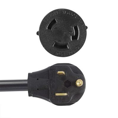 Διορισμένη τάση 250V 30Amp Twist Lock 3 Prong Male Plug για L6-30R 50Amp 3 Prong Female Generator RV Power Cord