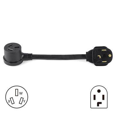 Στερεό NEMA 10-50P έως 14-30R 3 άκρη έως 4 άκρη 50Amp έως 30Amp 120V / 240V συγκολλητής στεγνωτήρα RV Extension Power Cord για RV Camper Generator