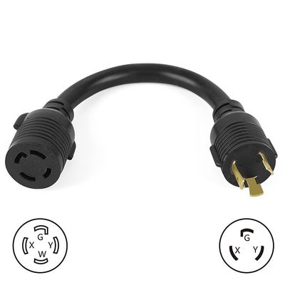 30 Amp προσαρμογέα 4 άκρη σε 3 άκρη κλειδαριά 10 Gauge Power Welder Adapter Cord ETL καταχωρημένο NEMA L14-30P αρσενικό σε NEMA L6-30R θηλυκό