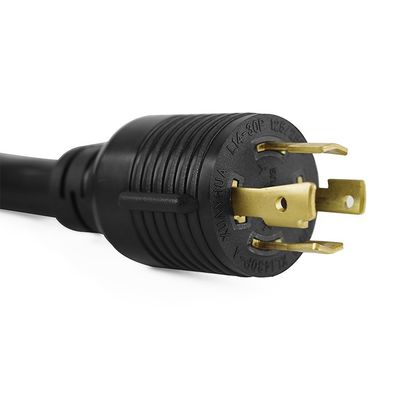 Γαλάζιο 4 άκρο 50 έως 30 Amp NEMA L14-30P Κλειδώνοντας αρσενικό σύμπλεγμα για NEMA 14-50R Γυναικεία RV Generator Adapter Cord για EV Camper