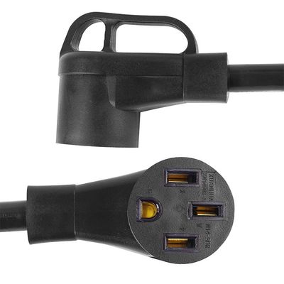 Γαλάζιο 4 άκρο 50 έως 30 Amp NEMA L14-30P Κλειδώνοντας αρσενικό σύμπλεγμα για NEMA 14-50R Γυναικεία RV Generator Adapter Cord για EV Camper