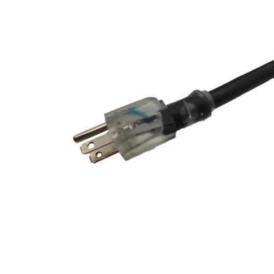 20A/250V SJTW Heavy Duty Μαύρο καλώδιο επέκτασης με 3 άκρα και υποστήριξη εξωτερικού φωτισμού Προσαρμόσιμη επιλογή χρώματος