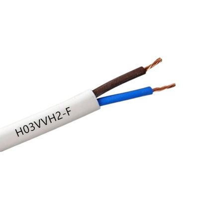 Ηλεκτρικό υλικό Πολυπυρηνικό καλώδιο Hd3vvh2 f με 2 πυρήνες Χάλκινος αγωγός Ηλεκτρικά καλώδια 0,5mm2 0,75mm2 Sq