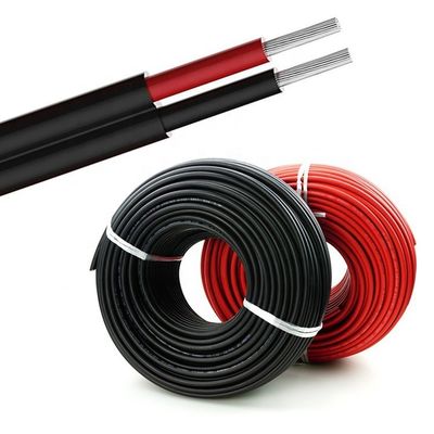Μονό πυρήνα ή διπλό πυρήνα TUV εγκεκριμένο 4mm 6mm κονιοποιημένο χαλκό XLPO Ηλιακό καλώδιο συνεχούς ρεύματος για έργα ηλιακής ενέργειας