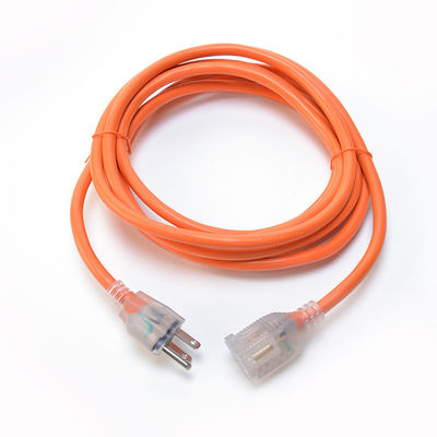 12 μεγέθους 3 άκρες ανθεκτικό στο κρύο 15Amp 1875W SJTW 12/3 εξωτερικό καλώδιο επέκτασης 100 ft υδροσβεστό βαρύ φορτίο φωτισμένο δείκτη