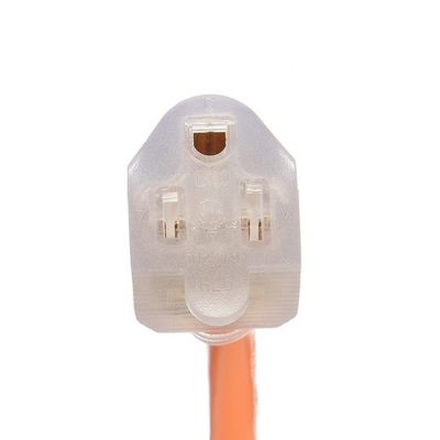 15 FT 12/3 Gauge LED φωτισμένο άκρο SJTW 15 Amp/125V/1875W Πορτοκαλί εξωτερικό μπουφάν βαρύ καλώδιο ισχύος για εσωτερικό / εξωτερικό