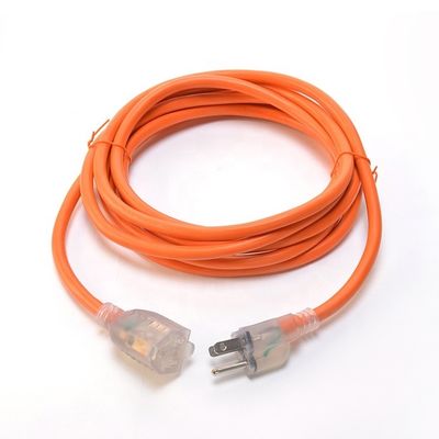 50 πόδια 3X12AWG SJTW βαρύ φορτίο κίτρινο 3 άξονα καλώδιο επέκτασης 15 AMP εξωτερικό καλώδιο ηλεκτρικής ενέργειας για κήπο και μεγάλες συσκευές