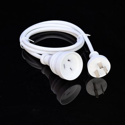 SAA 3 Pin Unrewireable Plug Outdoor Holiday Extension Cord με καλώδιο H05VV-F 3x0.75MM2 και τύπο αρσενικού τερματισμού IEC 60227
