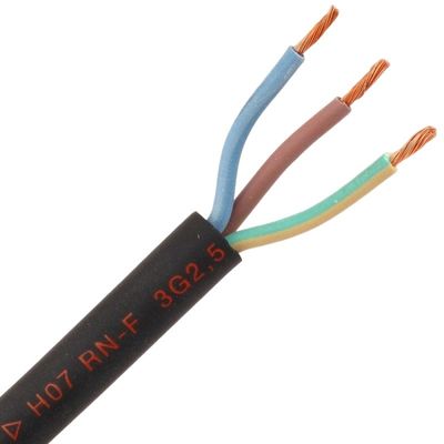 3g1.5mm2 3g2.5mm2 Ευέλικτο καλώδιο από καουτσούκ H07rn-f Ηλεκτρικά καλώδια Ανθεκτικά και ευέλικτα με υλικό αγωγού χαλκού