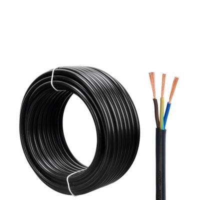 300/500V H05VV F 3G0.75mm2 3 πυρήνες Stranded Bare Copper Ground Wire PVC Isolation Power Cable για κατασκευαστικά έργα